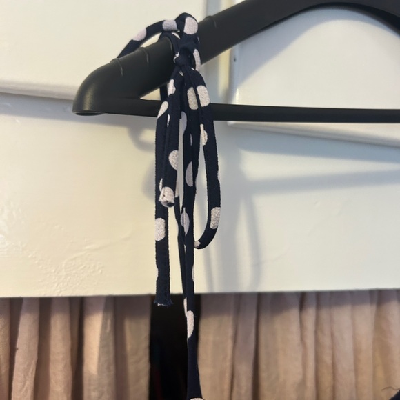 Elegant Navy and White Polka Dot Jumpsuit - Picture 2 of 4